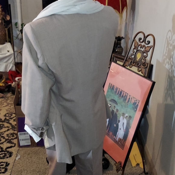 YSL three piece suit in tan w/ light pin stripes - Picture 4 of 15